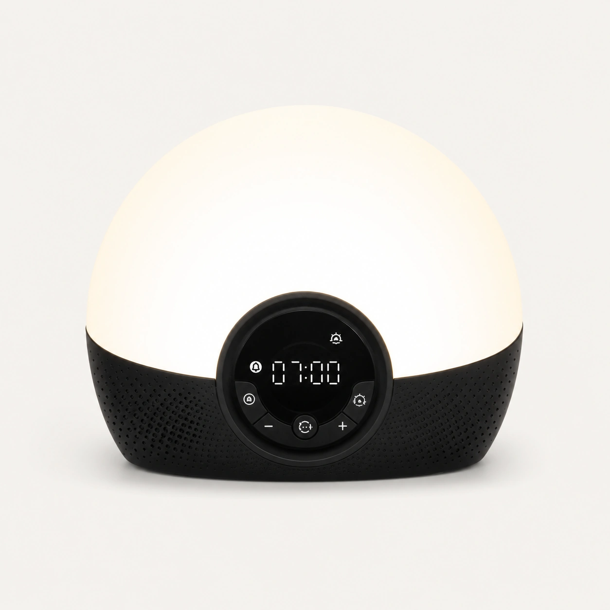 Lumie Bodyclock Rise150 Alarm Clock styled on a bedside table with books and decorative vases. Lumie Bodyclock Rise150 Alarm Clock styled on a bedside table with books and decorative vases.